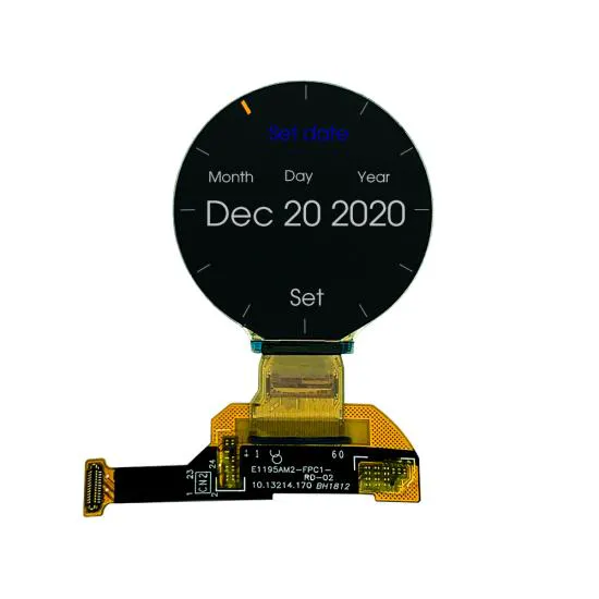 1.2寸OLED, 智能手表可用,390 * 390, RM67162 IC，24PIN