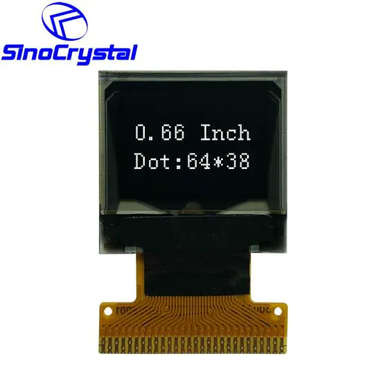 0.66 ” OLED,64×48分辨率,SSD1306BZ IC，28PIN
